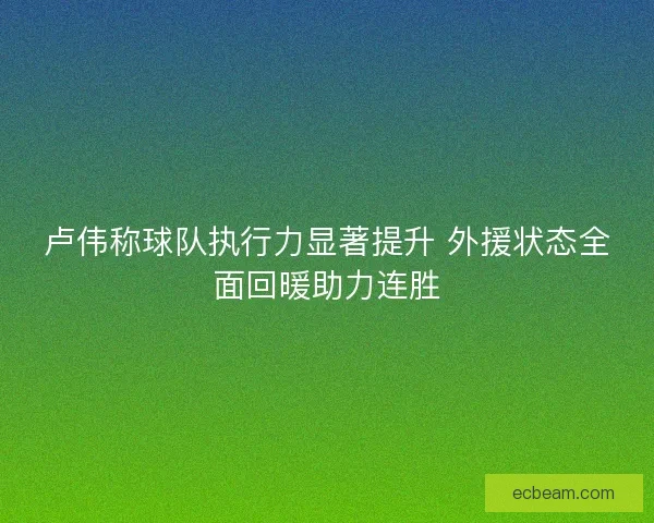 卢伟称球队执行力显著提升 外援状态全面回暖助力连胜 卢伟称球队执行力显著提升 外援状态全面回暖助力连胜